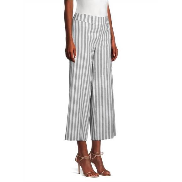 NEW AVENUE MONTAIGNE alex relaxed straight ankle pant in coastal stripe - Picture 2 of 3